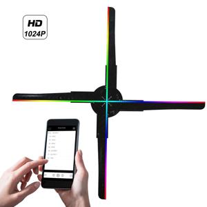 3D 홀로그램 프로젝션 광고 조명 앱 연결 호버링 입체 이미징 광고 기계 (쇼핑몰용)