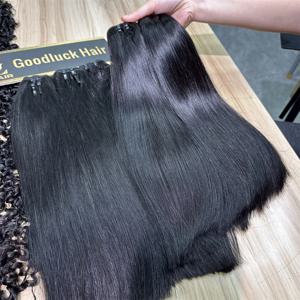 백만장자 여왕 15A 슈퍼 더블 드로운 베트남 생모 스트레이트 생인모 묶음 버진 헤어 번들 헤어 익스텐션