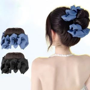 볼 헤드 합성 가발 그랩 클립 여성 백 헤드 하이/로우 타이 헤어 익스텐션 가방 패션 헤어 밴드 머리 장식