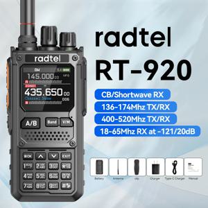 Radtel RT-920 10W 무전기 장거리 SW MW LW AM SSB CB 수신 무선 블루투스 전화 프로그래밍 햄 라디오 HF NOAA