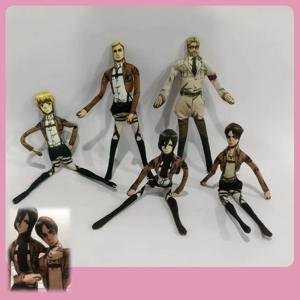 진격의 거인 애니메이션 코스프레 인형 플러시 봉제 피규어, 유연한 철사 포함, 진격의 거인 추상 소품 장식용 장난감