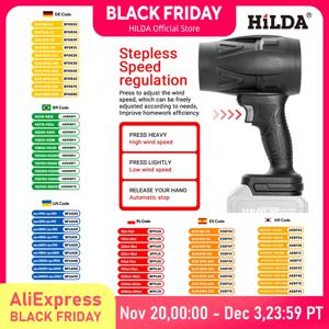 HILDA 휴대용 팬 1000W 스톰 에어 블로어 무단 속도 클리너 먼지 송풍기 Makita 배터리 용 전기 폭력 에어 건