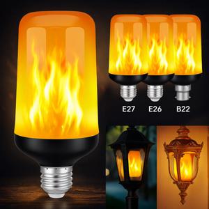 B22 E27 LED 불꽃 효과 전구 4가지 모드 깜빡이는 불꽃 시뮬레이션 파티 KTV 축제 정원 집 꾸미기 야외 조명