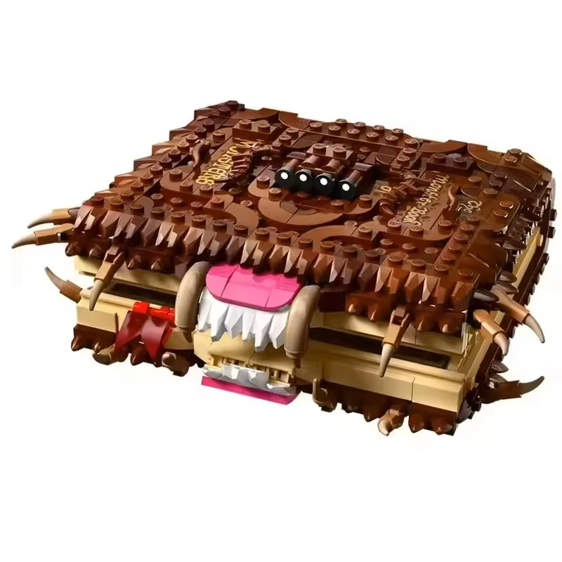 519PCS Chomping 몬스터 몬스터 도서 빌딩 블록 모델 DIY 76449 크리 에이 티브 퍼즐 조립 교육 장난감 할로윈 선물