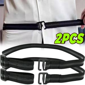 남성용 니트 원단 셔츠 스테이 조절 가능한 탄성 미끄럼 방지 폴리에스터 벨트, 정장 셔츠용, 결혼식 신랑 들러리 선물에 이상적