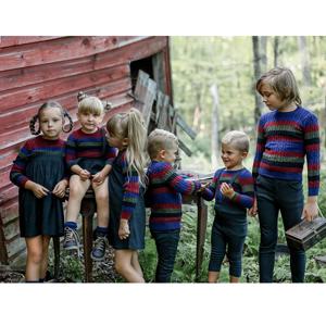 알리 플러스 AW25 데님 스트라이프 케이블 니트웨어 컬렉션 십대 데님 점퍼 스웨터 스커트 팬츠 롬퍼 9월 5일 재입고