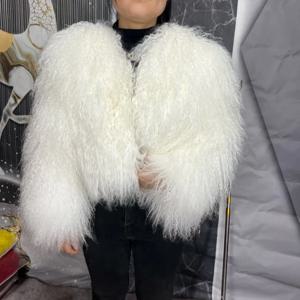 새로운 스타일 겨울용 따뜻한 정품 몽골산 양가죽 코트 화이트 양가죽 재킷 여성용 아웃도어 여행 파티 리얼 퍼 코트