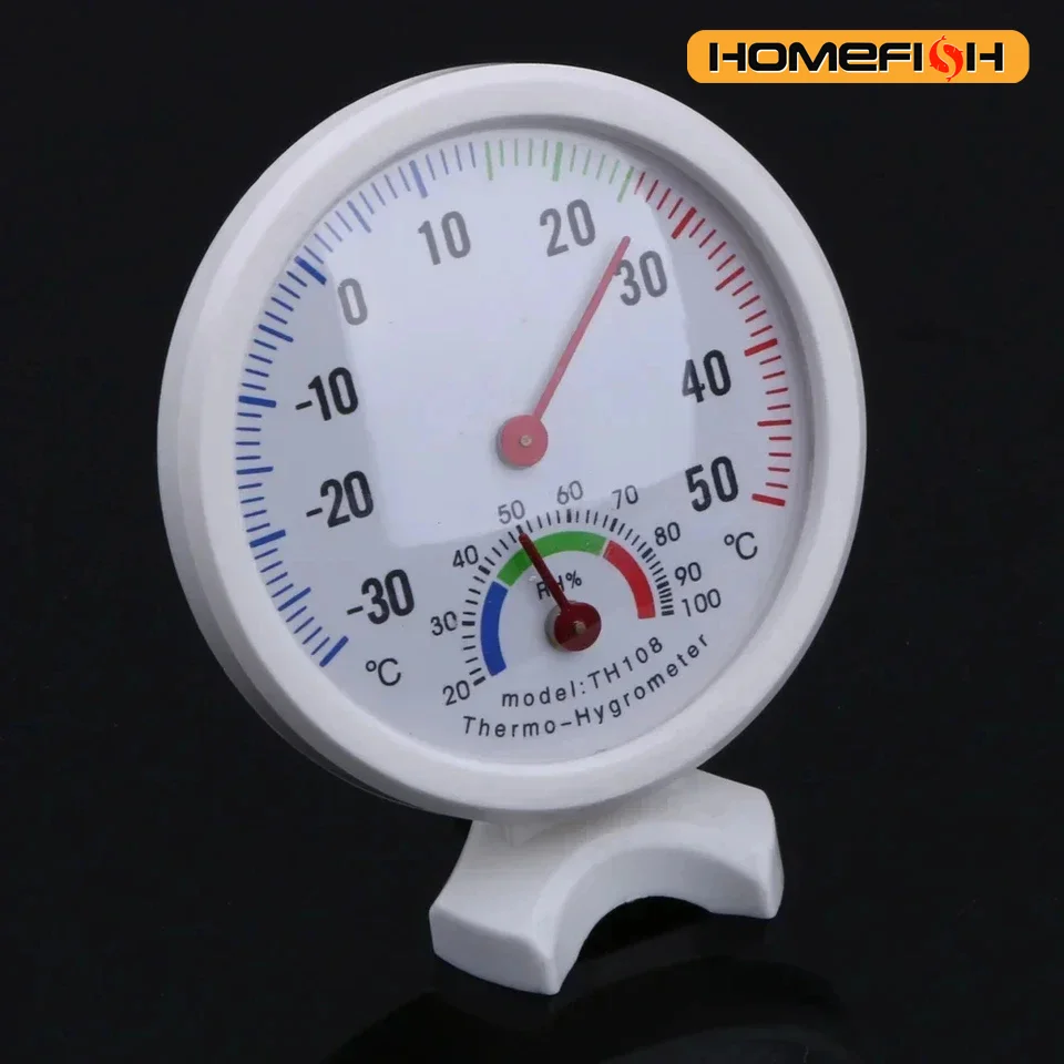 미니 벨 모양 아날로그 습도계 습도 시계 -30-50 섭씨 정원 테라스용 온도계 습도계