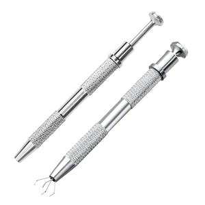 4개의 갈고리가 있는 피어싱 볼 집게 도구, 작은 부품, 보석, 프롱 주얼리 제작 도구용 다이아몬드 클로 핀셋