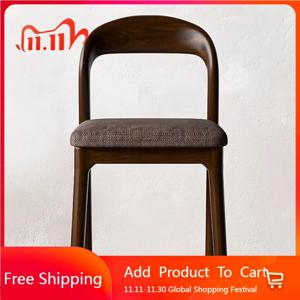 등받이가 있는 나무 바 스툴 발코니 모던 디자인 미니멀리스트 오피스 바스툴 편안한 게이밍 바 의자 라운지 세트 가구