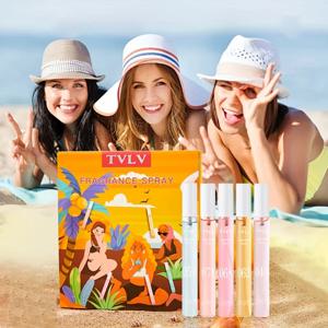 알코올 프리 향수 스프레이, 시나몬, 씨솔트, 블러드 오렌지, 로즈, 자스민 향, 오래 지속되는 향기 신선한 향수 스프레이 (10ml X 5개)/세트 - 1세트