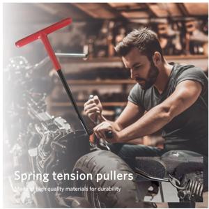 배기 스프링 풀러 도구 스노모빌 ATV 오토바이 머플러 배기 스탠드 제거 도구 T-핸들 타입 고무 코팅