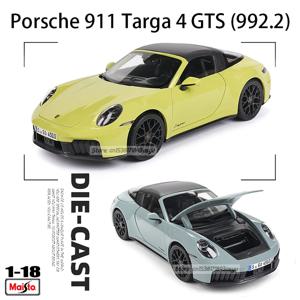 Maisto 1:18 Porsche 911 Tarqa 4 GTS (992.2) 쿠페 자동차 합금 모델 클래식 자동차 장식 컬렉션 선물 상자 포장