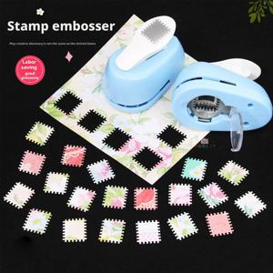 다양한 스탬프 모양 공예 펀치 엠보싱 기계 사각형 펀치 톱니형 펀처 엠보서 DIY 수제 커터 가정/학교용