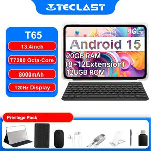 Teclast T65 2025 태블릿 안드로이드 15, T7280 8코어/8GB램/128GB 롬/13.4인치) 키보드 및 무선 마우스 액세서리 번들 포함
