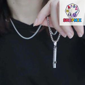 휘슬 목걸이 펜던트 비상 생존 휘슬 야외 하이킹 캠핑 목걸이 스테인리스 스틸 펑크 휘슬