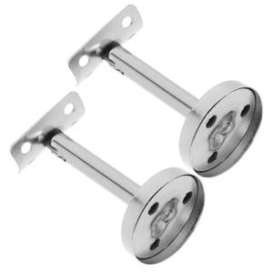 2개입 스테인리스 스틸 계단 난간 브래킷 벽 부착형 직관 난간 고정 벽 부착형 원형 튜브