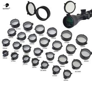전술 소총 소총 범위 렌즈 커버 뒤집기 빠른 스프링 구경 보호 슈팅 사냥 페인트 볼 액세서리