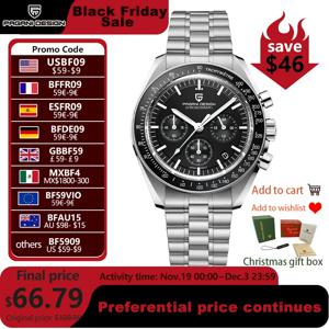 파가니 디자인 2025 신제품 남성용 시계 최고급 럭셔리 쿼츠 시계 자동 날짜 표시 스피드 크로노그래프 AR 사파이어 미러 손목시계