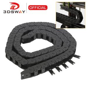 3DSWAY 3D 프린터 부품 브리지 케이블 체인 10x11mm 와이어 전송 캐리어 3D 인쇄용 플라스틱 드래그 Towline 검정색 나일론 케이블