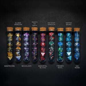 7개/대 신화 영감 다면체 D&D COC 주사위 세트 RPG 판타지 물약 플라스크 |   던전 앤 드래곤 DnD 테이블 게임