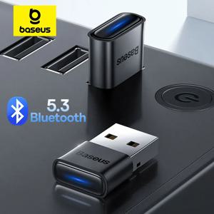 Baseus USB Bluetooth 어댑터 동글 Adaptador Bluetooth 5.3 PC 노트북 무선 스피커 오디오 수신기 USB 송신기
