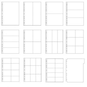 포토카드 바인더 사진 앨범, A4 11 홀, 인덱스 리필 1, 2, 3, 4, 6, 8, 9/10 포켓, 10 × 15 카드 수집기 북 스크랩북, 10 개