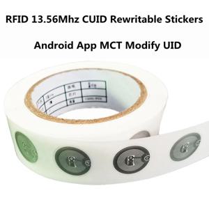 13.56mhz CUID 변경 가능 S50 1K RFID 스티커 습식 인레이 NFC 태그 섹터 0 블록 0 UID NFC Andriod MCT 복사 복제용 재기록 가능