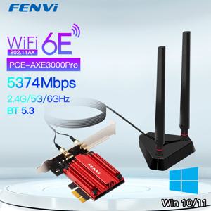 FENVI Wi-Fi 6E 5374Mbps AX210 Bluetooth5.3 802.11AX 2.4G/5G/6Ghz 무선 PCIE 어댑터 네트워크 WiFi 카드 지원 PC Win10/11