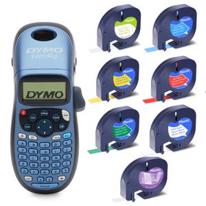 12mm 라벨 테이프 91201 12267 91200 Dymo Letratag 테이프와 호환 Dymo LT-100H 라벨 메이커 용 흰색 플라스틱 라벨 검정색