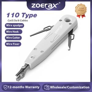 ZoeRax 펀치 다운 도구 110 와이어 커터 나이프 Rj45 키스톤 잭 네트워크 케이블 전화 모듈 패치 패널 용 통신 펜치