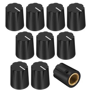 DaierTek 10pcs Black Davies 1900h 클론 기타 이펙트 페달 손잡이 1/4 샤프트 세트 스크류 앰프 앰프 보스 볼륨 조절