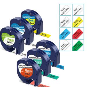 1PK 호환 Dymo LetraTag 흰색 라벨 테이프 91221 91201 라벨 프린터 LT-100H LT-100H PLUS 용 DYMO LetraTag 카트리지 용