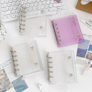 M5 반짝이 5 홀 투명 컬러 바인더 커버 저널 스케치북 액세서리 일기 사무용품