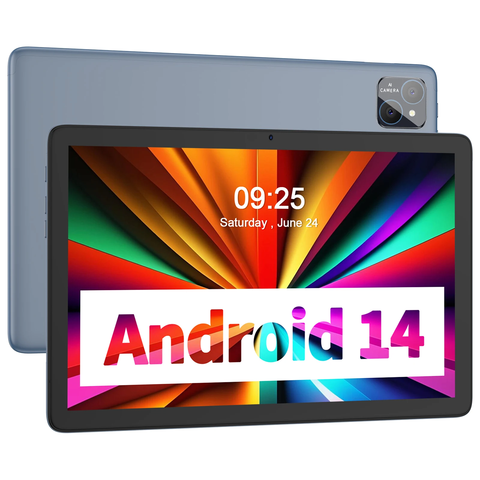PRITOM TAB11 Android 14 태블릿, 10인치, 옥타 코어, 5G WiFi6, 128GB, 8000mAh, HD IPS 디스플레이, 듀얼 카메라, 블루투스, FM, TYPE C