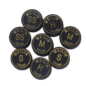 2 개/몫 14mm 일본 멀티 플라이 헤드 블랙 골드 전문 팬시 9 볼 큐 헤드 스누커 당구 헤드 하드 소프트 헤드