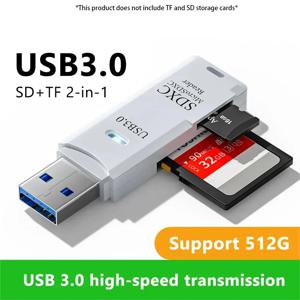 2-in-1 다기능 USB 3.0 카드 리더기 마이크로 SD/TF 메모리 카드 리더기(PC 노트북 액세서리용 USB 플래시 드라이브 기능 포함)