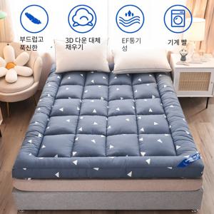 신체 통증 완화를 위한 퀸 매트리스 토퍼, 신축성 있는 포켓이 있는 1000 GSM 매우 두꺼운 매트리스 패드 커버, 7D 섬유 침대 토퍼