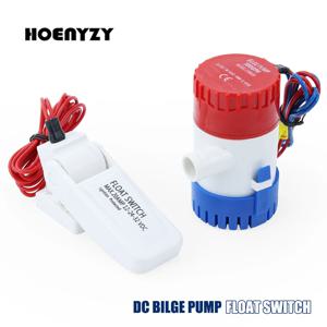 12V DC 미니 전기 잠수정 보트 해양 빌지 펌프 500/750/1100 GPH, 수상 비행기 모터 하우스 보트 용 플로트 스위치 센서 포함