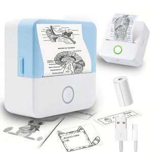 미니 HD 휴대용 라벨 열 프린터, 내구성 블루투스 프린터, 학생 오류 타이틀 노트, 잘못된 포켓, 잉크리스 인쇄