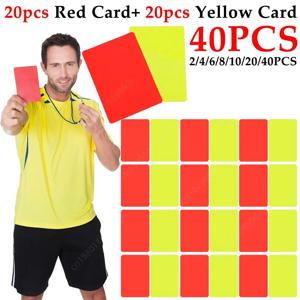 축구 경기 훈련 심판용 빨간색 노란색 카드, 다기능 PVC 3.2x4.3 인치, 축구 심판 액세서리, 2-40 개