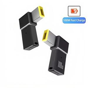 PD 100W USB-C-DC 어댑터 - 사각 플러그가 있는 Lenovo ThinkPad용 고속 충전 변환기