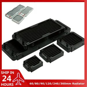 PC 수냉 라디에이터 알루미늄 CPU GPU RAM 방열판 교환기 팬 쿨러 60/80/90/120/240/360mm 검정/흰색