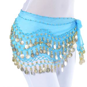 1PC 숙녀 '여러 가지 빛깔의 디자인 금속 금화 벨트 스커트 약간의 먼지 적절한 폴카 도트 무대 Performace 춤 벨트
