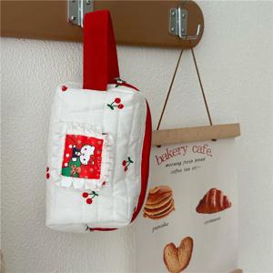 카와이 산리오 헬로 키티 화장품 가방 귀여운 Kt 패턴 휴대용 대용량 보관 세면 용품 가방 카와이 소녀 생일 선물