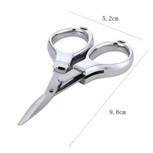 스테인레스 스틸 녹 방지 휴대용 접이식 가위, 안경 모양의 미니 가위, 가정 및 여행 캠핑용 낚시 가위