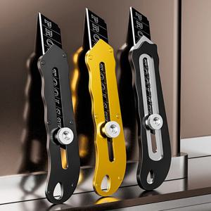 1pcs 금속 유틸리티 나이프 10pcs 18mm 블레이드 포켓 나이프 절단 종이 철거 익스프레스 나이프 다기능 아트 나이프 HY-180