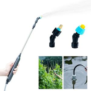 USB 충전식 휴대용 전기 분무기, 2/4 미스트 노즐, 전동 정원 분무기, 텔레스코픽 손잡이, 관개 도구