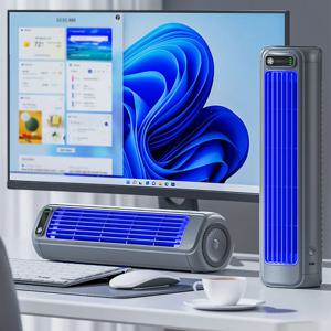 휴대용 타워 선풍기 선풍기 조용한 개인 선풍기 충전식 데스크탑 선풍기, 침실 거실 사무실용, 3 단 냉각