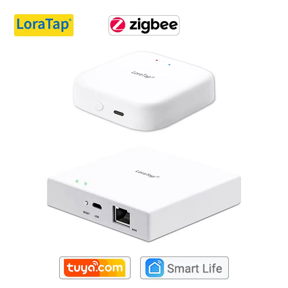 LoraTap Tuya 다중 모드 WiFi ZigBee 3.0 Bluetooth 메시 게이트웨이 허브 브리지 무선 및 유선 스마트 라이프 App 원격 제어